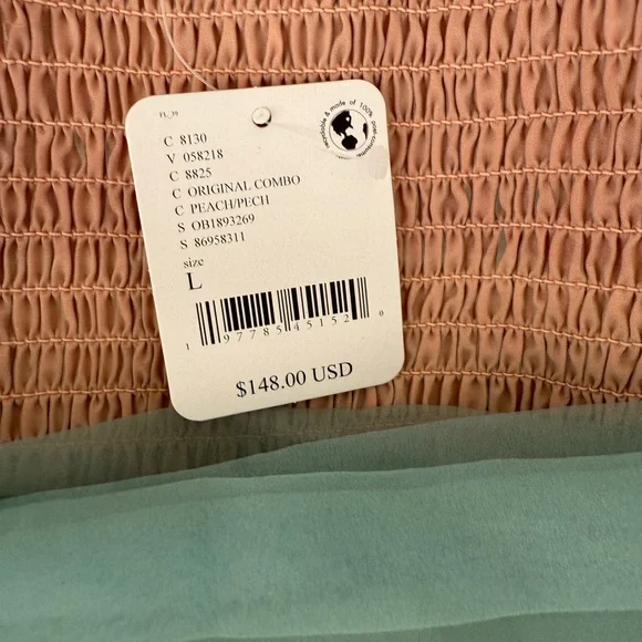 Free People Multicolor Strapless Dress Large - Picture 6 of 6